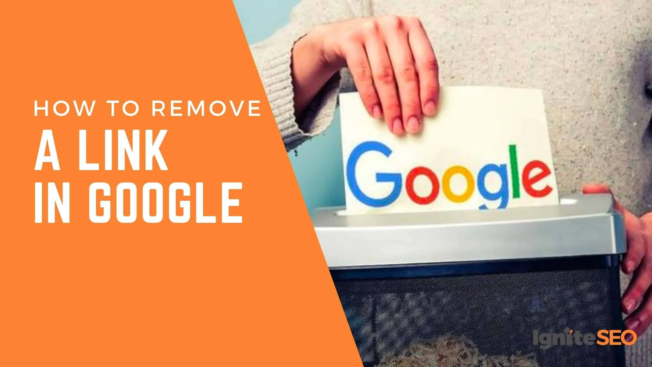 How to remove a link from google search